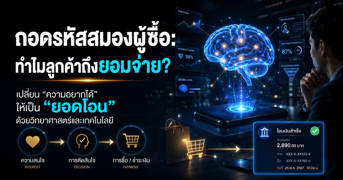 ถอดรหัสสมองผู้ซื้อ: ทำไมลูกค้าถึงยอมจ่าย?