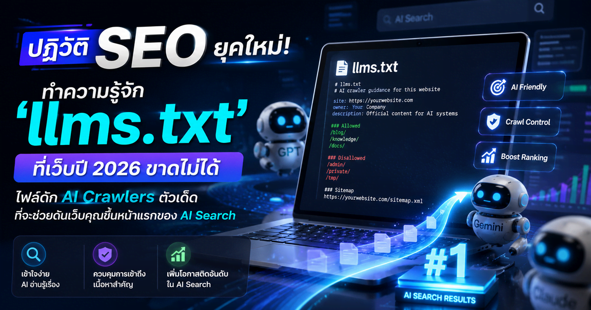 ปฏิวัติ SEO ยุคใหม่! ทำความรู้จัก 'llms.txt' ที่เว็บปี 2026 ขาดไม่ได้